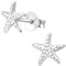 Monkimau Mädchen Ohrringe Seestern Ohrstecker aus 925 Sterling Silver Silber
