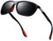 KANASTAL Sonnenbrille Herren und Damen Polarisierte Schwarz UV400 Schutz Radsportbrillen Retro Unisex Fahrende Sportbrille für Reise Wandern und Alltag