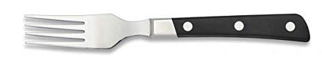 Tenedor chuletero Brillo Pom Total 19 cm Cocina Profesional Chef Profesional Acero al Carbono Inoxidable alemán Resistente a Las Manchas Albainox 17434 + Portabotellas de regalo