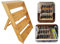 Vorsure Eco-friendly Natural Wooden Bamboo Folding Herb and Spice Shelf Rack Drawer Storage Organiser