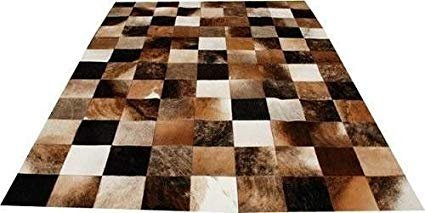 Vip-leather NEU KUHFELL Patchwork Teppich Cod 4130 (120 cm x 180 cm)