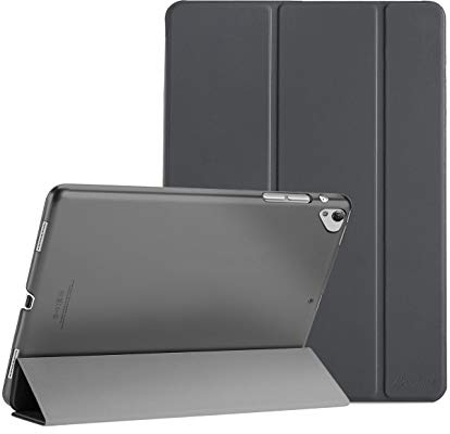ProCase iPad Pro 12.9 Zoll 2017/2015 Hülle Cover (Alte Model, 1st und 2nd Gen.), Ultra Dünn Leicht Stand Schutzhülle Shell mit Translucent Frosted Rückhülle Schutzhülle –Grau