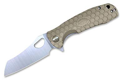 Honey Badger Unisex – Erwachsene Wharncleaver Large Tan Taschenmesser, Braun, 21