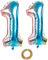 32 Zoll luftballons zahl 11 Regenbogen Mädchen 11. geburtstagsdeko Mädchen Nummer 11 Helium Zahlenballon 11 folienballon 11 XXL ballon 11 jahre Geburtstag Dekoration Mädchen 11 geburtstag deko(11)