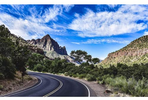 World Traveler's Puzzles - 1000 Piece Nature Jigsaw Puzzle for Adults & Families - Scenic Photography of Road Approaching Zion National Park, Utah - Unique Gift Idea for Puzzle & Travel Lovers