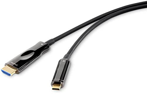 Renkforce USB-C® / HDMI Adapterkabel USB-C® Stecker, HDMI-A Stecker 10.00 m Schwarz RF-4532668 USB-C®-Displaykabel