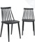 KAYELLES Lot de 2 chaises de Cuisine Noires bistrot café rétro à barreaux, Pieds métal Peint BAO (Noir)