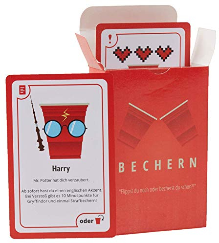 BeerBaller BECHERN® - Der ultimative Mix aus Kings Cup & Flip Cup | Das Kult Trinkspiel | 69 Spielkarten | Partyspiele für Erwachsene | Saufspiele | Trinkspiele | Partyspiel ab 18