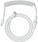 Glorious Gaming Premium Coiled Keyboard Cable - Gold Plated USB-A (PC) to USB-C (Keyboard), Tangle Resistant, Double Braided Sleeving for Peak Durability, 5-Pin Aviator Mid-Connection - Ghost White