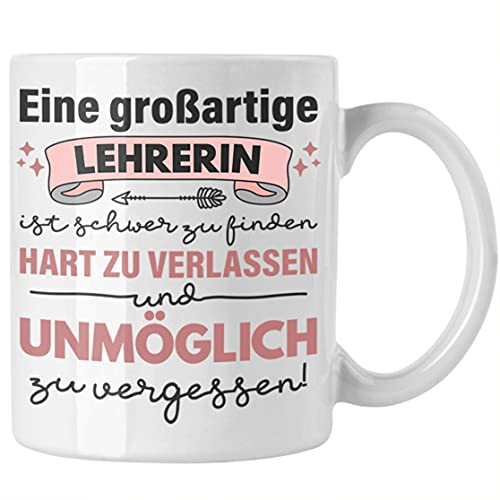 Trendation Lehrerin Geschenk Tasse Geschenkidee Lustig Danke Sprüche Dankeschön Grundschule Abschiedsgeschenk