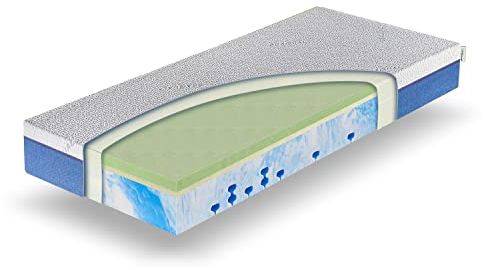 Betten-ABC 7-Zonen-Kaltschaummatratze Clear Ocean mit SEAQUAL® Bezug und integriertem Kombi-Topper, Größe: 90x200; Härtegrad: Mittelfest