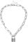LVGPH Padlock Pendant Necklace Charm Silver Cuban Link Chain Gothic Long Chain Choker for Men Women Metal Padlock Chain