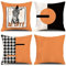 ZHAOMIMI 4er Set Dekorativ Kissenhülle Baumwolle Leinen Kissenbezug Dekokissen Sofakissen für Couch, Auto, Schlafzimmer 45x45 cm (Zebra Orange)