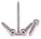 M4 x 35mm Flat Round Socket Head Self Tapping Screws, 304 Stainless Steel 18-8 Wood Screws Furniture Screws, Full Coarse Thread Sheet Metal Screws, Pack of 50