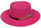 JK Home Femme Chapeau de Paille Panama Large Bord avec Boucle Capeline Eté Anniversaire Camping Plage Carmin Rouge