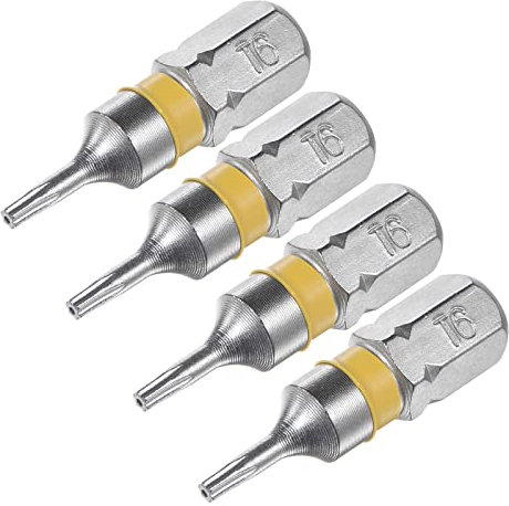 QUARKZMAN 25mm Long Tournevis Embouts x 4PCS T6 Tête Magnétique Sécurité Torx pour Quotidien Réparation et Horloge Réparation