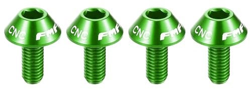 X AUTOHAUX 4 Pcs M5x12mm Bolts Screw for Bottle Cages for Mountain Road BMX MTB Bikes Bicycle Water Bottle Cage Hex Bolts Aluminum Alloy Green