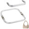 VFANDV 2 Pcs Taschenrahmen Verschluesse, 2 Größen Aluminium Handtaschenrahmengriffe, Arch Kiss Lock Verschluss Taschenrahmen Ersatz Innenrohrrahmen Für Handtasche Geldbörse Reparatur Nähtasche