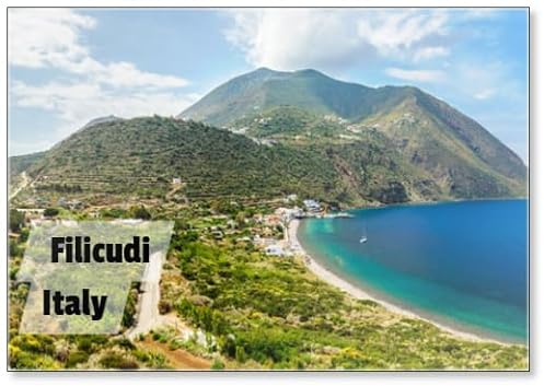 Filicudi Island Panorama, Äolische Inseln, Italien, Kühlschrankmagnet