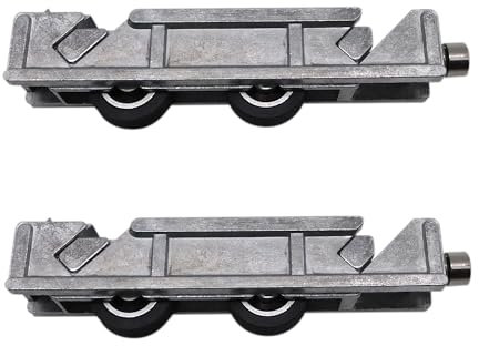 MICEL - 92539 - Rodamiento de bolas tandem Regulable para Ventana Perimetral Corredera Alumprom 18, con Carcasa Metálica y Rueda, Pack de 2 Unidades, en Zamak, acabado Zincado, 118 x 27 x 25 mm