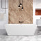 Baignoire îlot design rectangulaire L.170 x l.80 x H.58cm Capacité Maximum de 360 Litres - Blanc - En Acrylique - AICA baignoire avec Bonde et trop plein