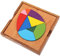 Sosoport Egg Shape Wooden Puzzle Toy Educational Tangram Plaything for Shape Recognition Enhances Hand-eye Coordination Creative Thinking for Early Learning Boy Girl
