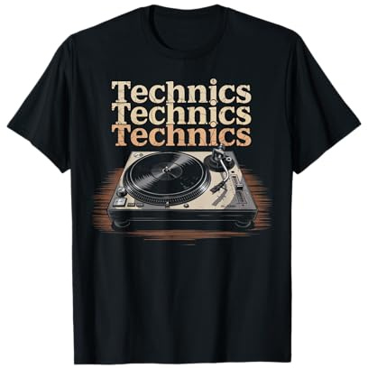 Vintage Turntable Old School DJ Music T-Shirt