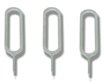 System-S Lot de 3 Aiguilles pour Carte SIM - Outil d'éjection - Gris