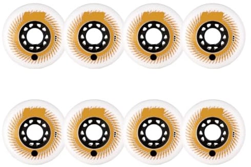 JCXYL EV Packung mit 8 Rollen für Inlineskates aus Polyurethan, 85A, verschleißfest, für den Außenbereich, Asphalt, für Eishockey, 80 mm