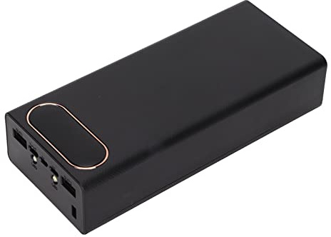 Yanmis DIY 16x Power Bank Case mit Smart Charger für Mobiltelefone, LCD -Display und Dual -USB (Black)