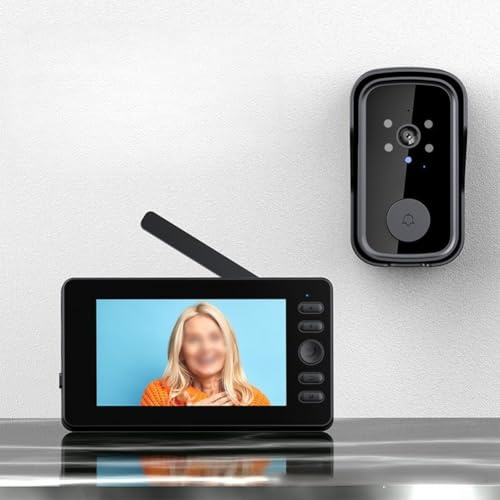 Smart Video Türklingel Elektronischer Guckloch, 4,3 Zoll Bildschirm Ultra für Nachtsicht Aktiv Wake-Up Gegensprechanlage Drahtlose Türkamera