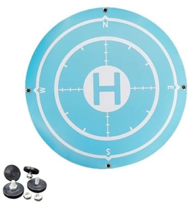 Yarryuter 60 cm Landeplattform für Drohnen, Faltbar, Tragbar, Wasserdicht, Schmutzabweisend, für Drohnen, Universell Einsetzbar, Blau
