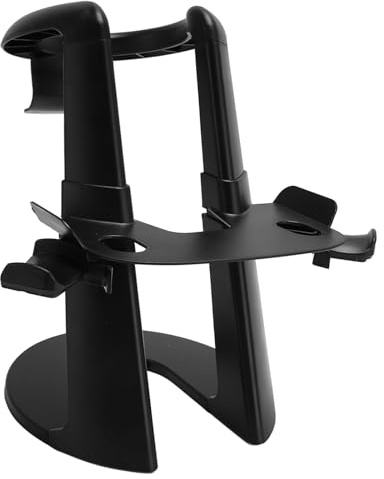 SUNGOOYUE VR Stand, Universal Stable Round Base VR Headset Display Holder with Tool Less Design, for 1 2 Rift S and All in One Headsets (Black)