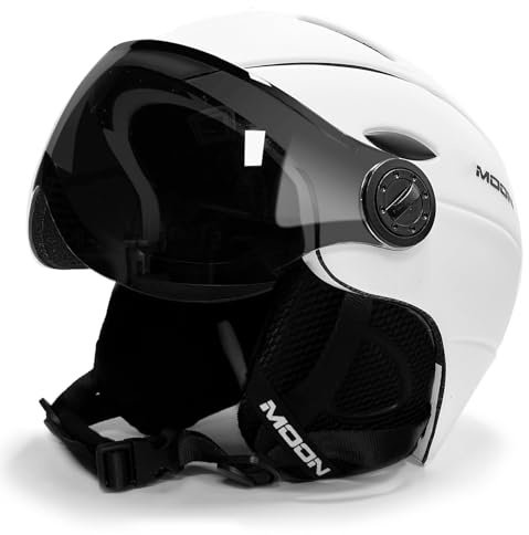 2-in-1 Visor Ski Snowboard Helmet Detachable Snow Mask Anti-fog Anti-uv Integrated Goggle Shield Low Weight Adults Men Women