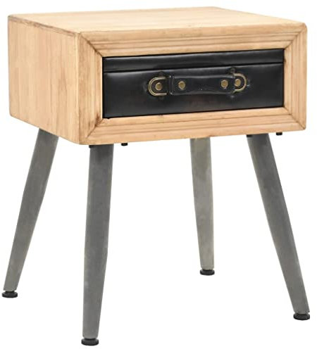 vidaXL Nachtisch Massivholz Tanne 43x38x50 cm