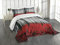ABAKUHAUS Wald Tagesdecke Set, Mystic Waldbäume, Set mit Kissenbezug Kein verblassen, für Einzelbetten 170 x 220 cm, Schwarz-rot-Hellgrau