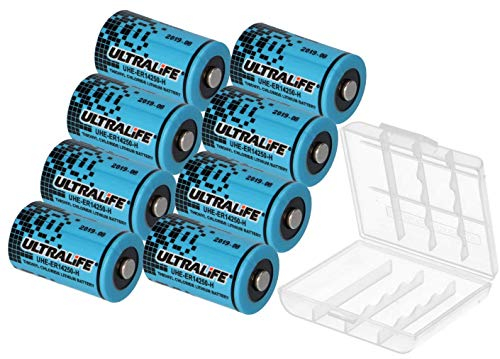 8X Ultralife Lithium 3,6V Batterie LS 14250-1/2 AA - UHE-ER14250 Li-SOCl2 + Box AKKUman Set (8er+ Box)