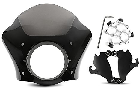 Carena Parabrezza Gauntlet compatibile con Harley Davidson Dyna 95-05, Sportster 88-16 39mm Forcella