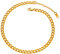 PROSTEEL 18k vergoldet Choker Kette 36cm kurze Panzerkette 6mm breit verstellbare Damen Collier Street Style glänzend Gliederkette Modeschmuck für Mädchen Frauen