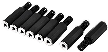 8 Pezzi Testa in plastica 3,5 mm Audio Stereo Femmina Jack Adattatore coassiale connettore convertitore