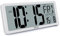 XREXS Large Digital Wall Clock, 14 Inch Large LCD Display, Wall Digital Clock with Time/Calendar/Temperature Display, for Bedroom Home Decor (Batteries Included)