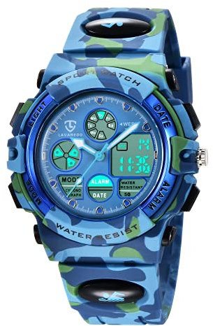 aswan watch Digitaluhr Kinder Mädchen Jungen mit Wecker,Stoppuhr,LED Licht,Datum-Sport Armbanduhr mit Silikonarmband