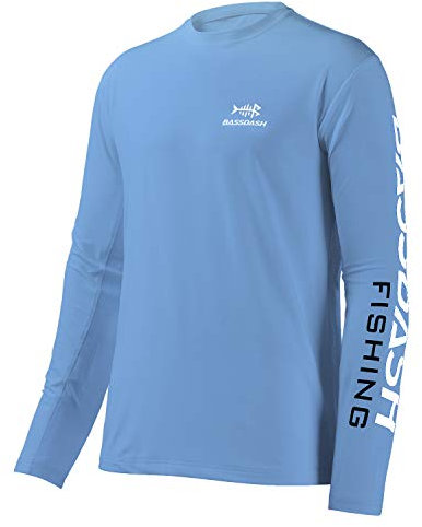 Bassdash Angeln T-Shirt Fishing Langarm Wasser UPF 50+ Shirt Rashguard Angelbekleidung UV Sonnenschutz