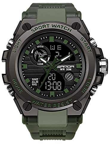 rorios Herren Militär Sportuhr Digital Quarz Uhr mit Silikon Armband Digitaluhren für Männer Jugendliche Elektronische Uhr mit Alarm Timer