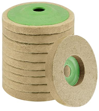 Trintion 10pcs Polishing Wheel Buffing Pads 100mm 4inch Wool Polishing Buffing Wheel Pad Angle Grinder Wheel Felt Polishing Disc Pad Kit