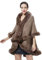 BEAUTELICATE Kunstpelz Stola Damen Poncho Strick Pelz Schal Bolero Cardigan Warm für Braut Winter Hochzeit Festlich Abendkleid Brautschal Brautstola (Khaki, Einheitsgröße)