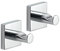 Gedy Manila, 2 Appendi Abiti, Colore Cromo, Porta Abiti Realizzati in Acciaio Inox 304, Cromall e Vetro Satinato, Garanzia 15 Anni, Misure 4,7 x 4,7 x 4,8 CM e Peso 0,1 kg, Design R&S