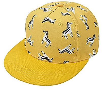 Bakicey Baby Kinder Baseball Cap Kappe Hiphop Kinder Baseballmütze Jungen Mädchen Mütze Cartoon Drucken Hut Kappe Sonnenblende Flache Hut Baseballkappe (DE/NL/SE/PL, Numerisch, 52, Zebra)