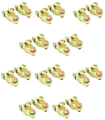 Battery Terminals Solid 12V 24V Type STBK3 Car Battery Solar Battery 12V Accessories Battery Pole Terminals Battery Terminals for Ring Eyelets Plus Minus Set (10 Pairs)