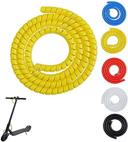 HYGJ Tmom Spiralkabelschutz für Xiaomi M365/m365 Pro/Pro 2/1S Elektroroller - Gelb - 1m